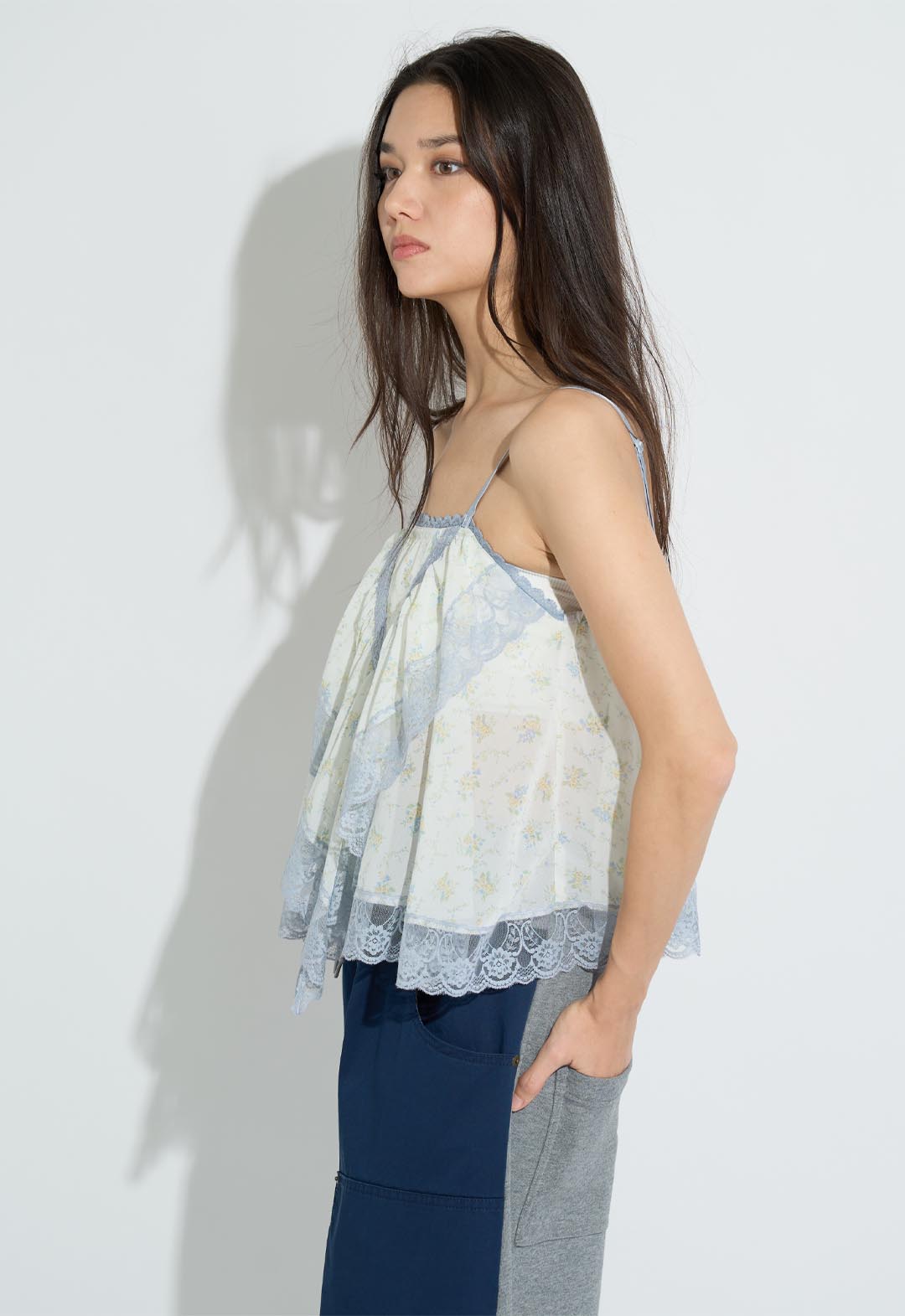 パネルレースキャミ