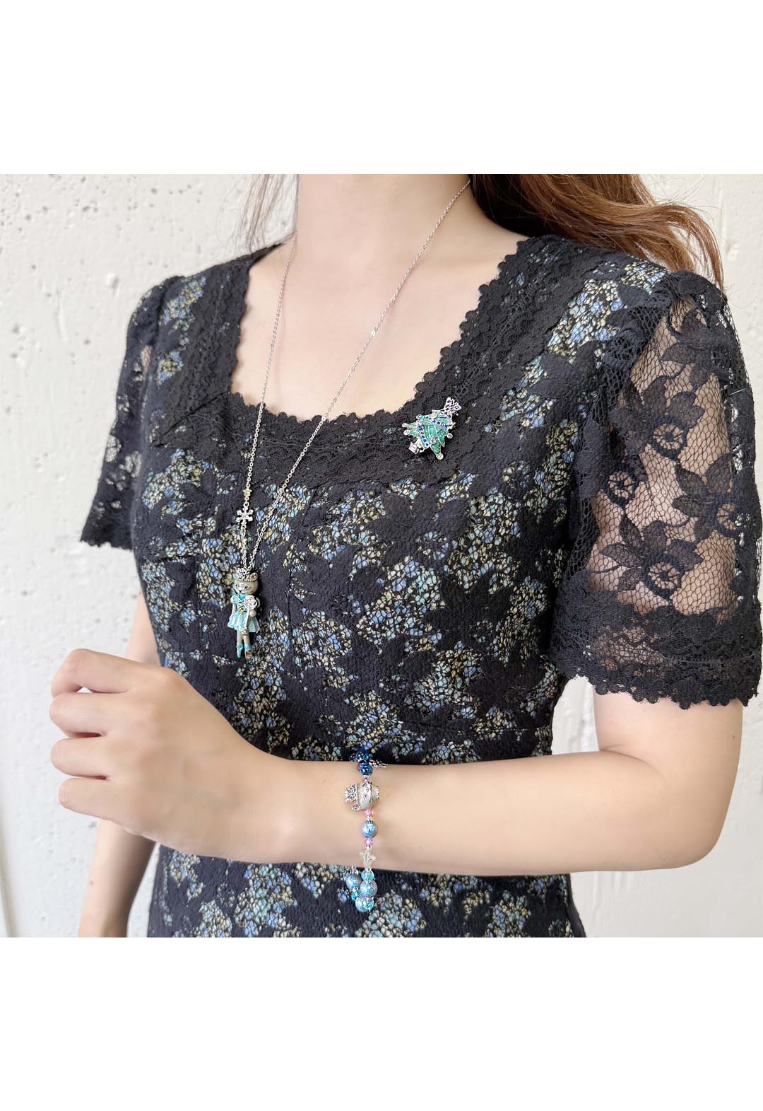 バレリーナ猫モチーフ ネックレス