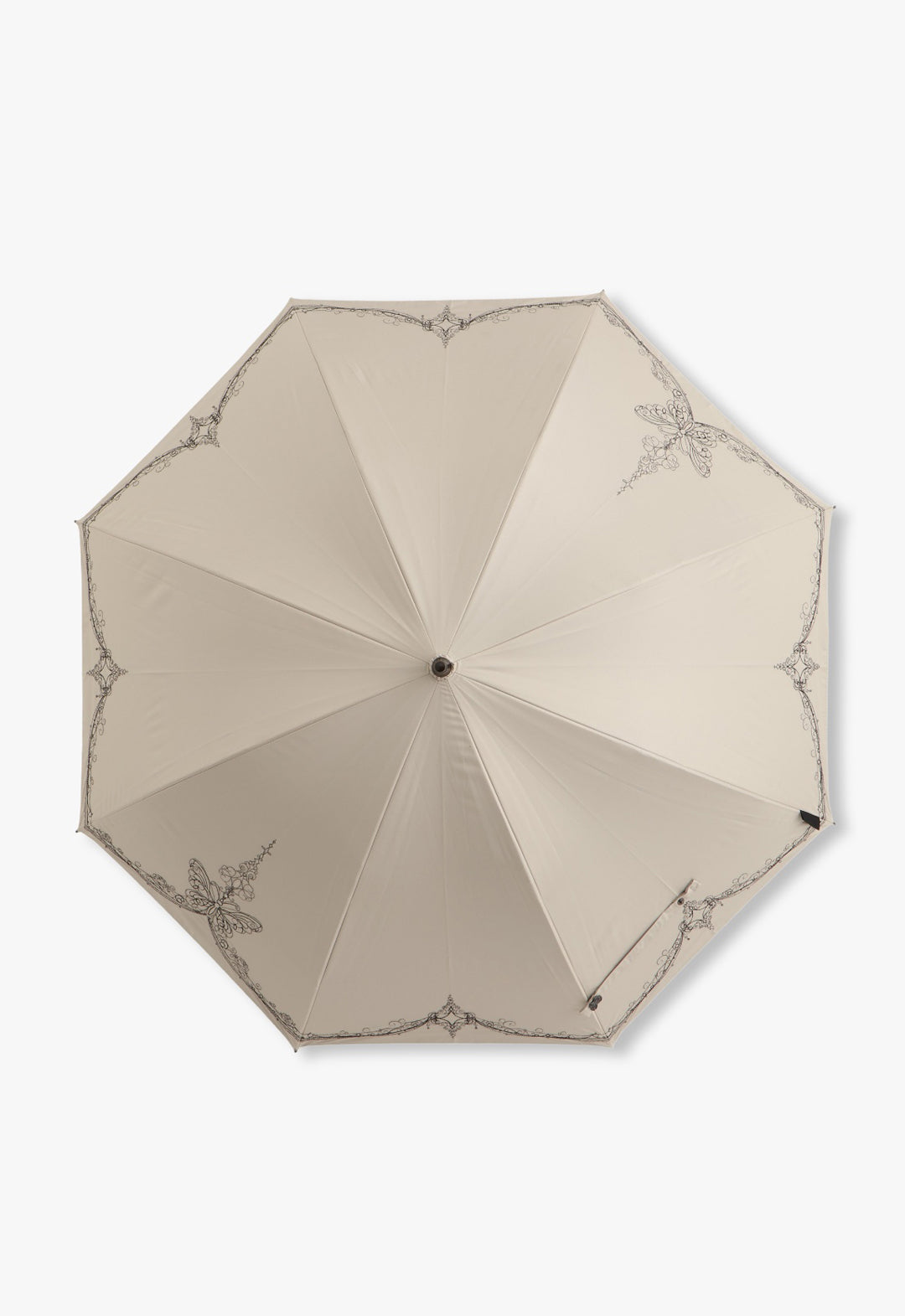 Butterfly Arch Glitter Embroidered Parasol for Sun and Rain (Single-Stage Short Slide Umbrella)