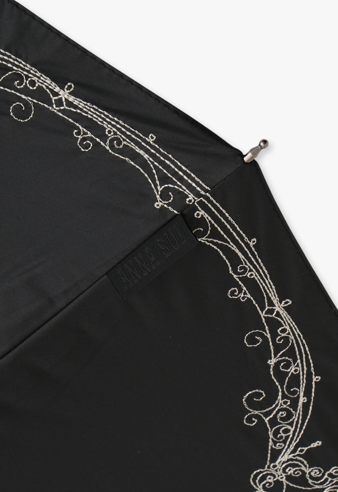 バタフライアーチラメ刺繍晴雨兼用パラソル(1段スライドショート傘)