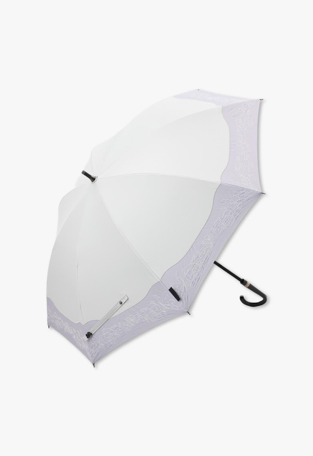 Cut-and-sew embroidered parasol umbrella for all weather conditions (single-stage short slide umbrella)
