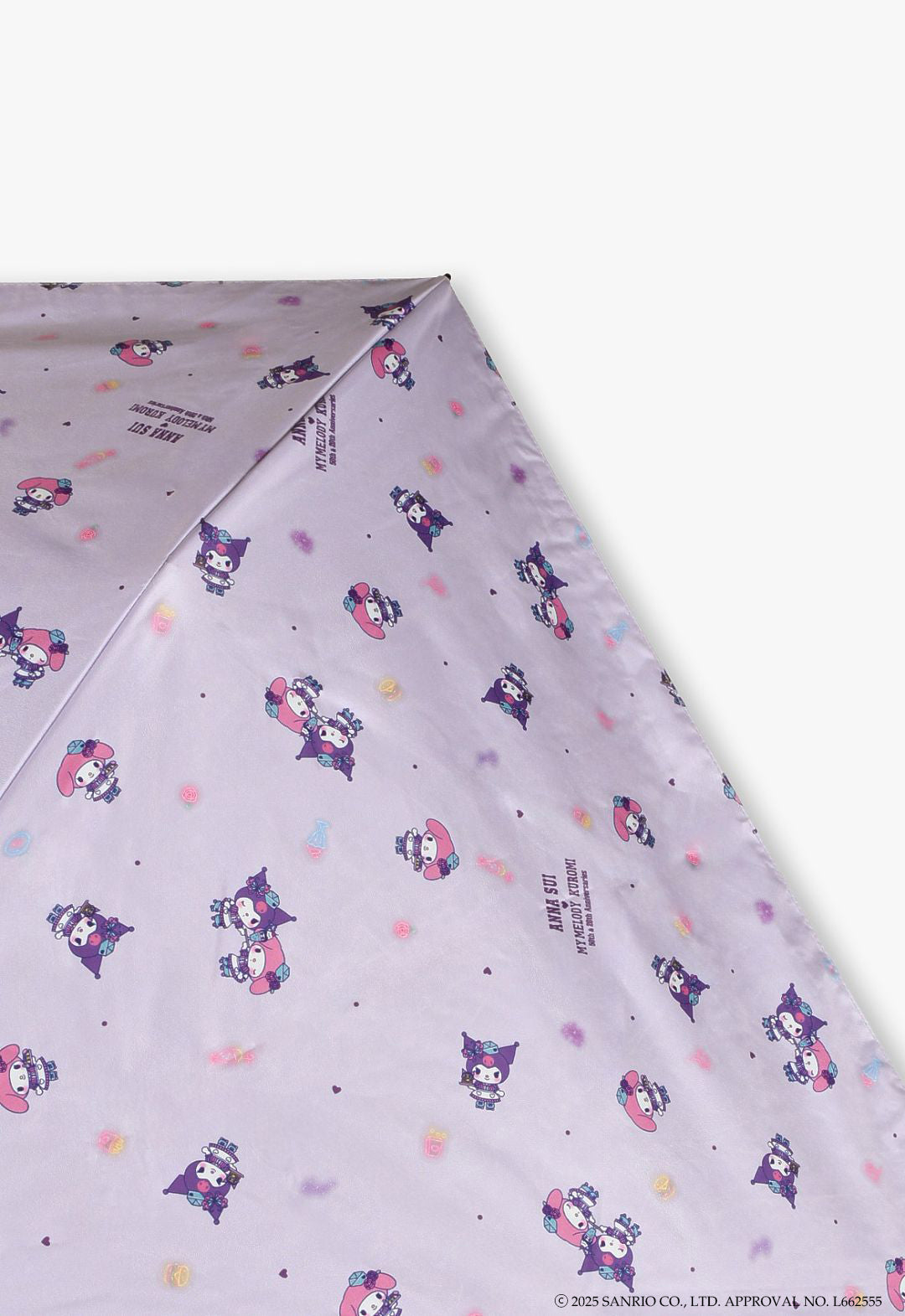My Melody & Kuromi Folding Umbrella for Sun and Rain, All-Over Pattern