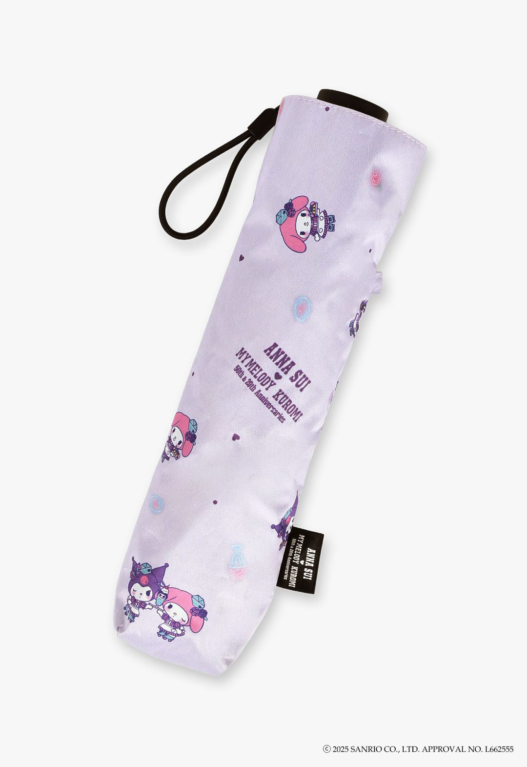 My Melody & Kuromi Folding Umbrella for Sun and Rain, All-Over Pattern