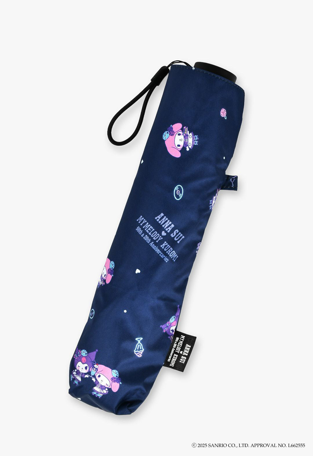 My Melody & Kuromi Folding Umbrella for Sun and Rain, All-Over Pattern