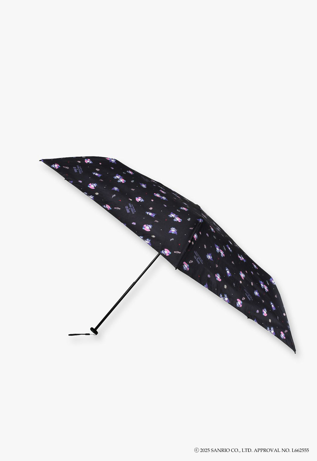My Melody & Kuromi Folding Umbrella for Sun and Rain, All-Over Pattern