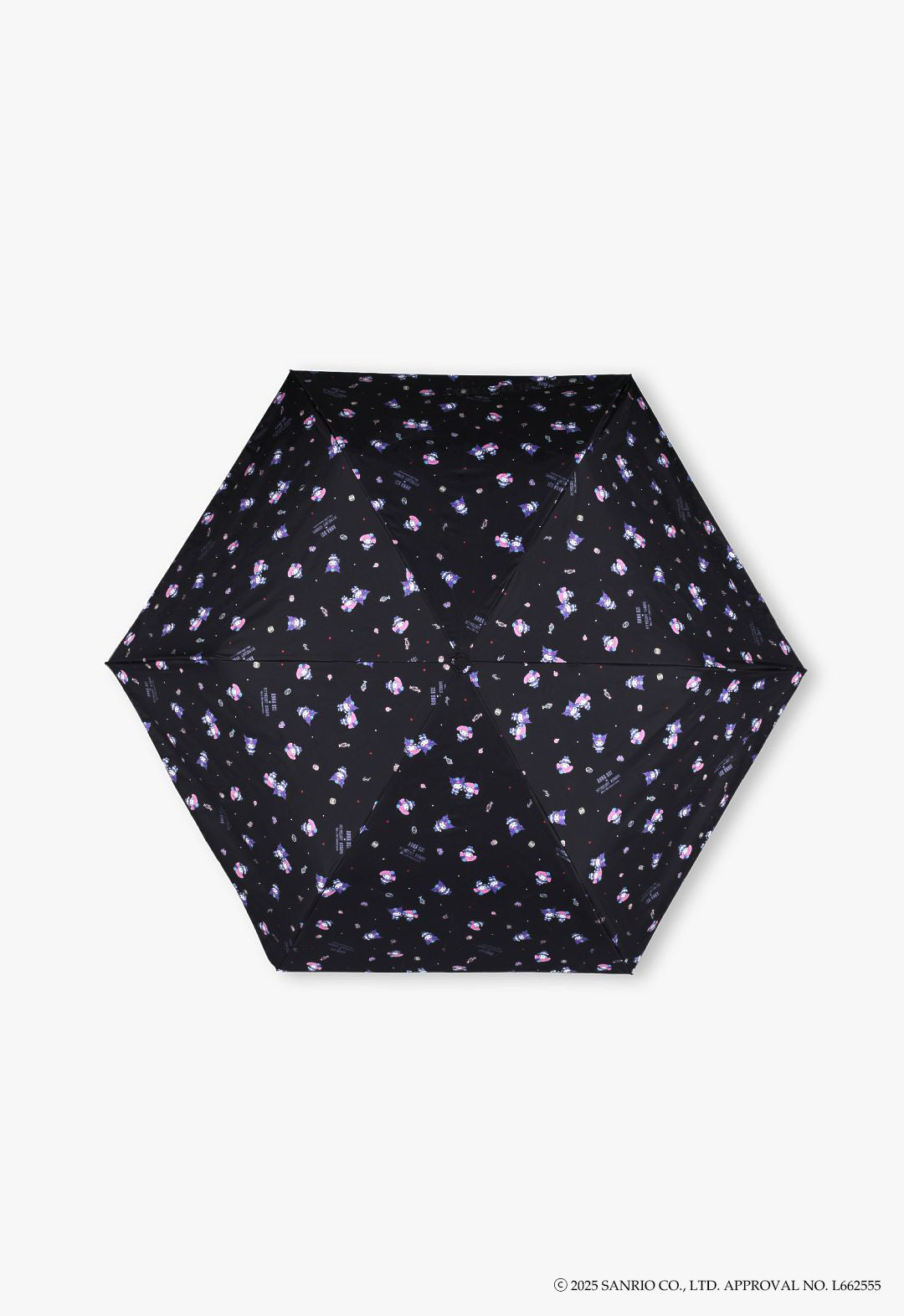 My Melody & Kuromi Folding Umbrella for Sun and Rain, All-Over Pattern
