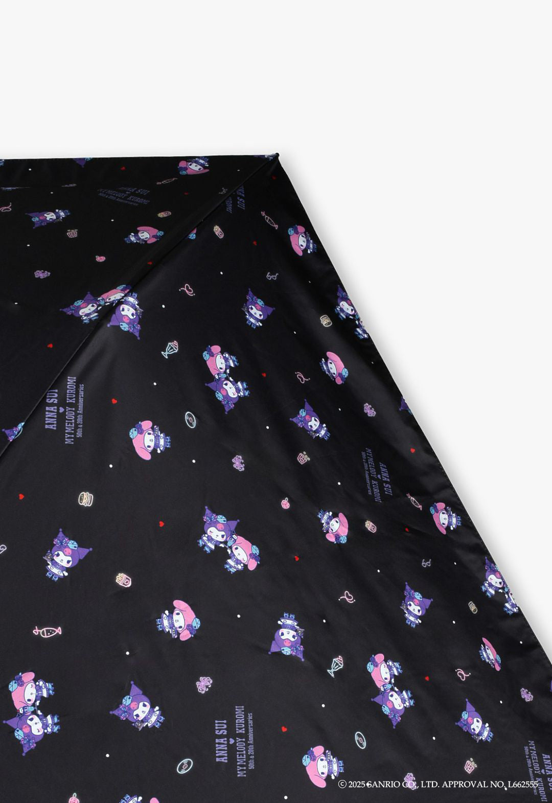 My Melody & Kuromi Folding Umbrella for Sun and Rain, All-Over Pattern