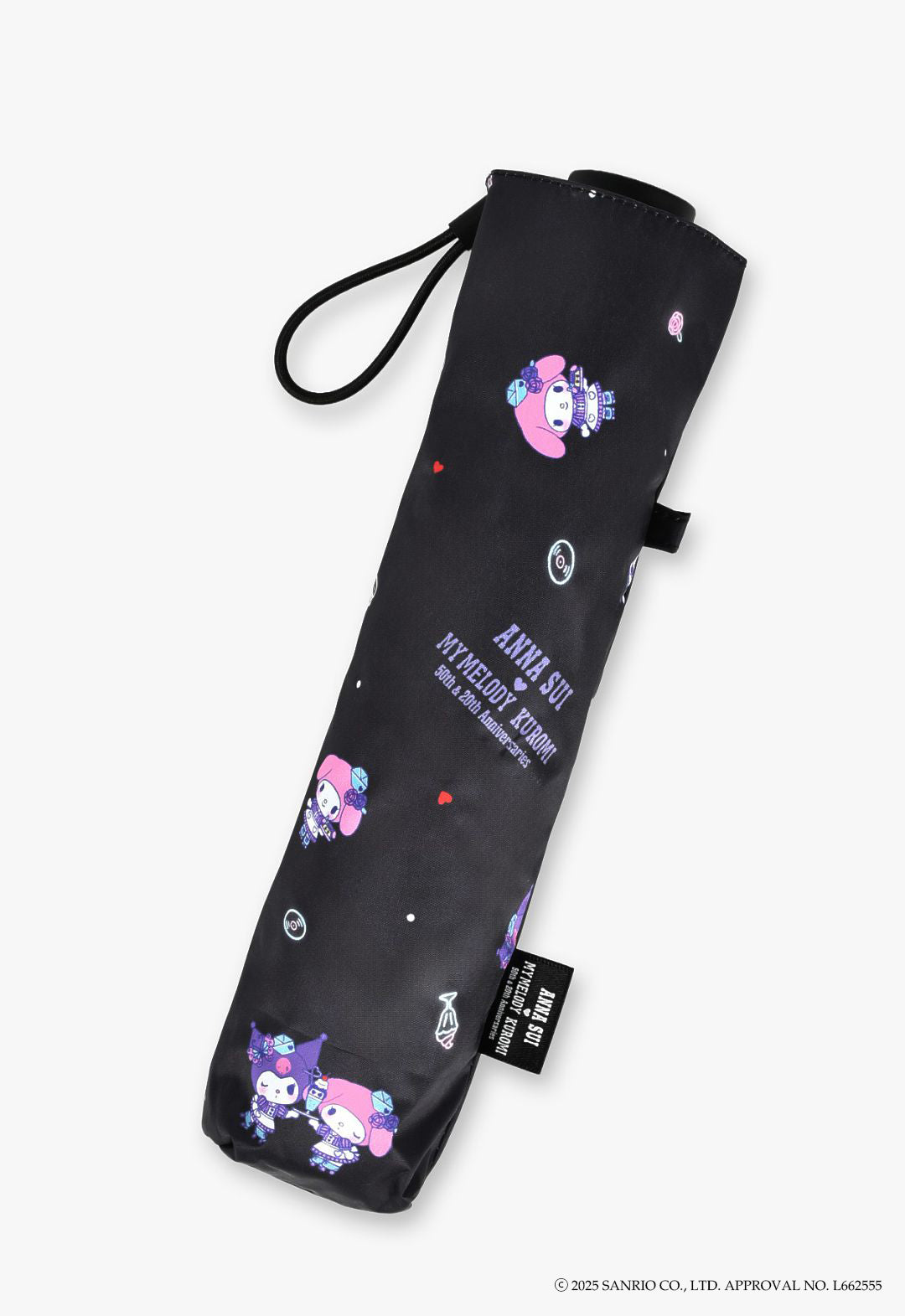My Melody & Kuromi Folding Umbrella for Sun and Rain, All-Over Pattern