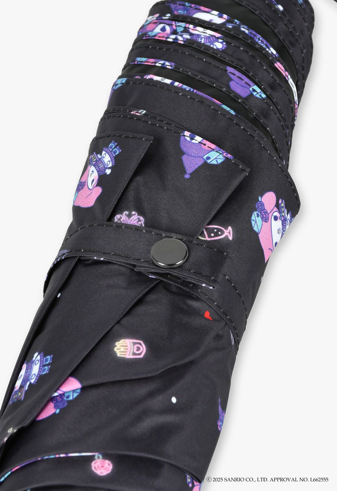 My Melody & Kuromi Folding Umbrella for Sun and Rain, All-Over Pattern