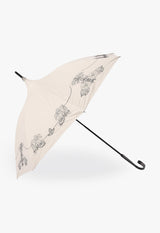 レース風刺繍 晴雨兼用傘 (ショート傘)