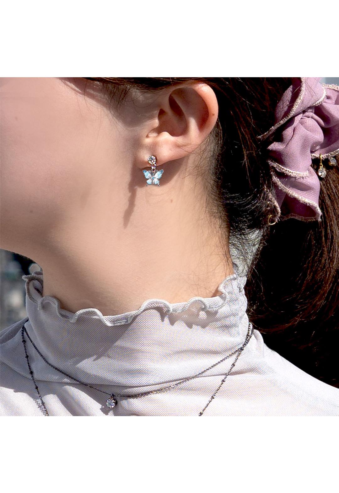 butterfly motif earrings