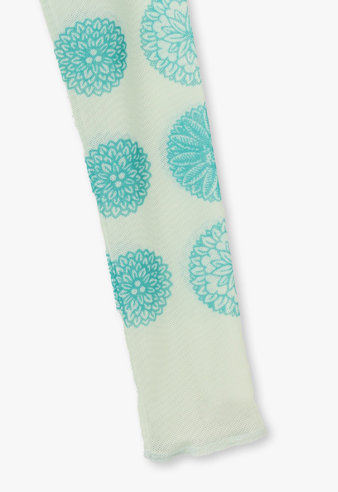 PRINTED CHRYSANTHEMUM MESH TOP