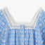 LATTICE LACE EMBROIDERY TIE BLOUSE