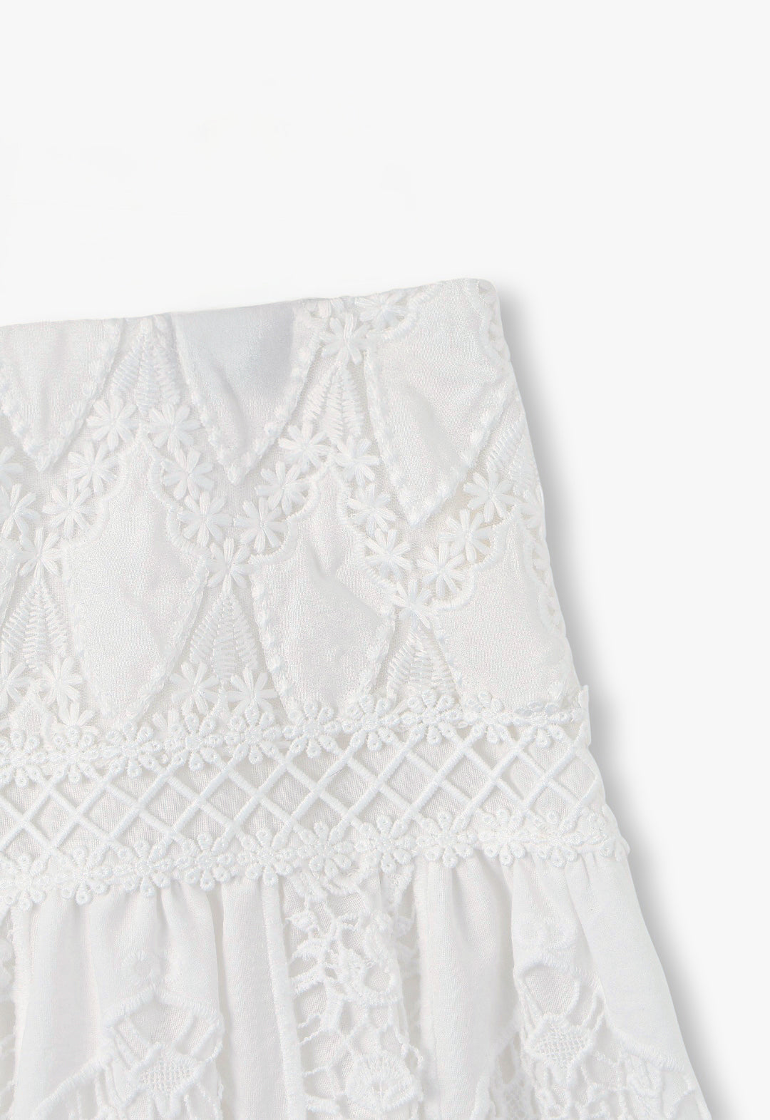 APPLIQUE LACE COMBO SKIRT