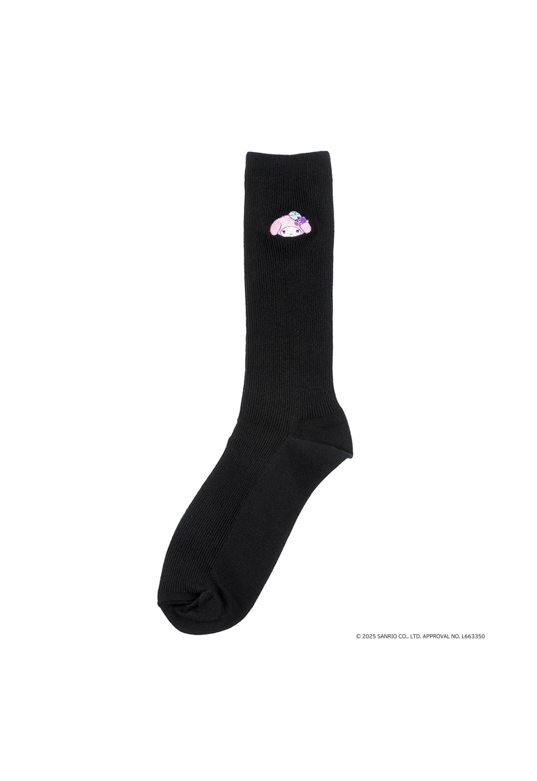 My Melody Kuromi Crew Socks with One-Point Design (My Melody)