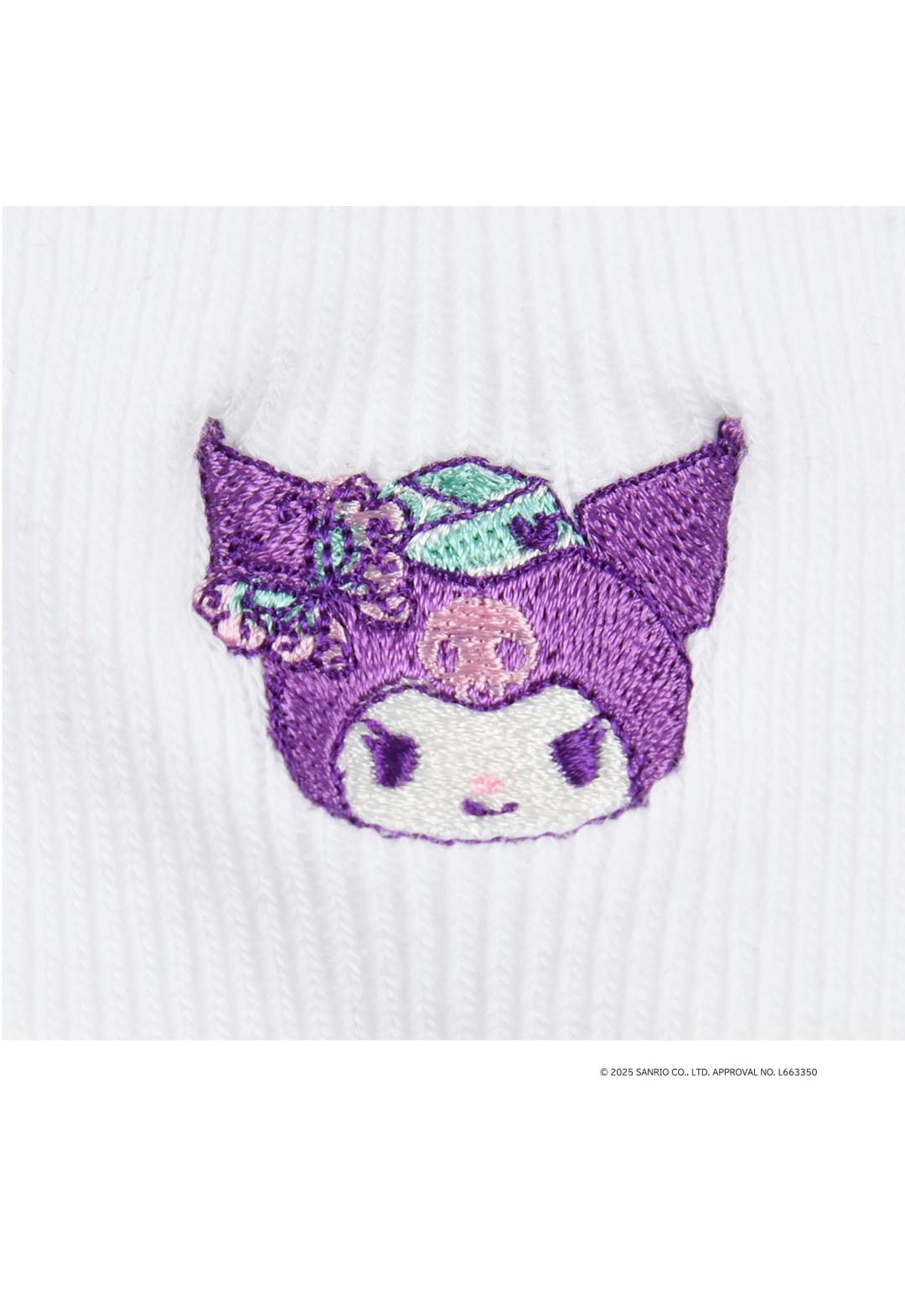 My Melody Kuromi Crew Socks with One-Point Design (My Melody)