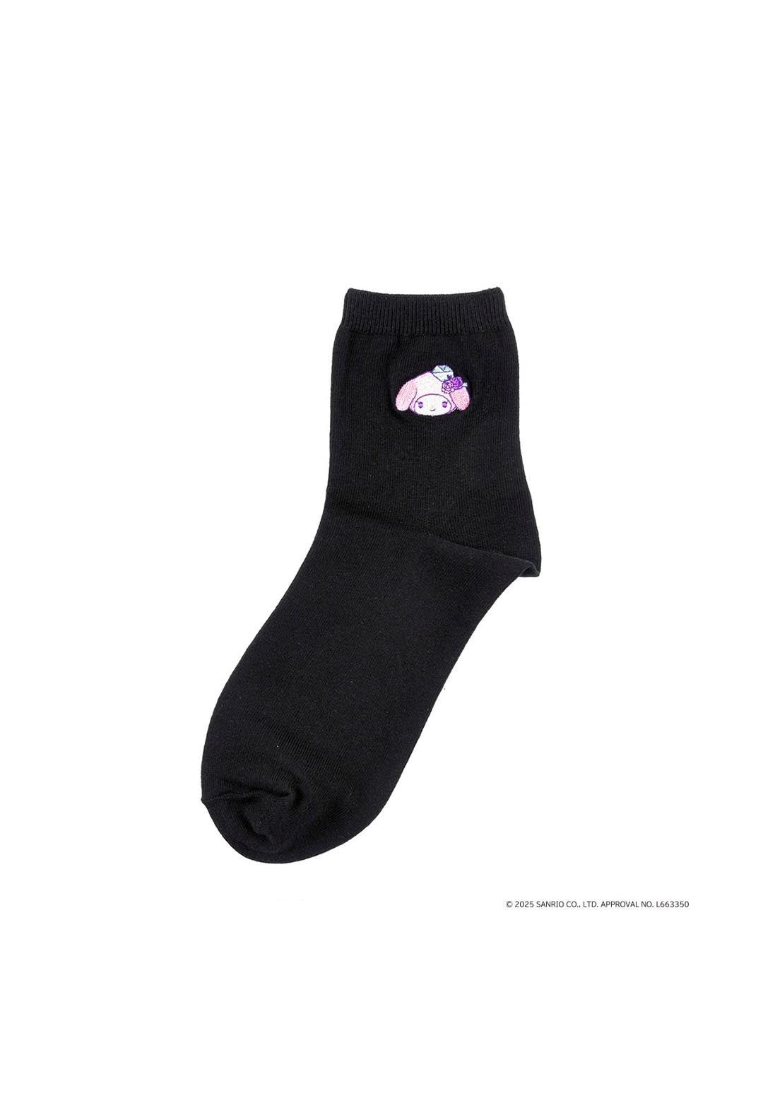 My Melody Kuromi Socks with One Point, Mid-Length (My Melody)