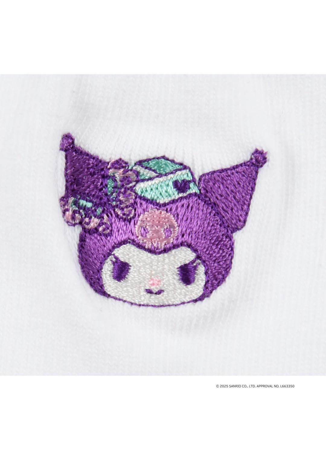 My Melody Kuromi Socks with One Point, Mid-Length (Kuromi)