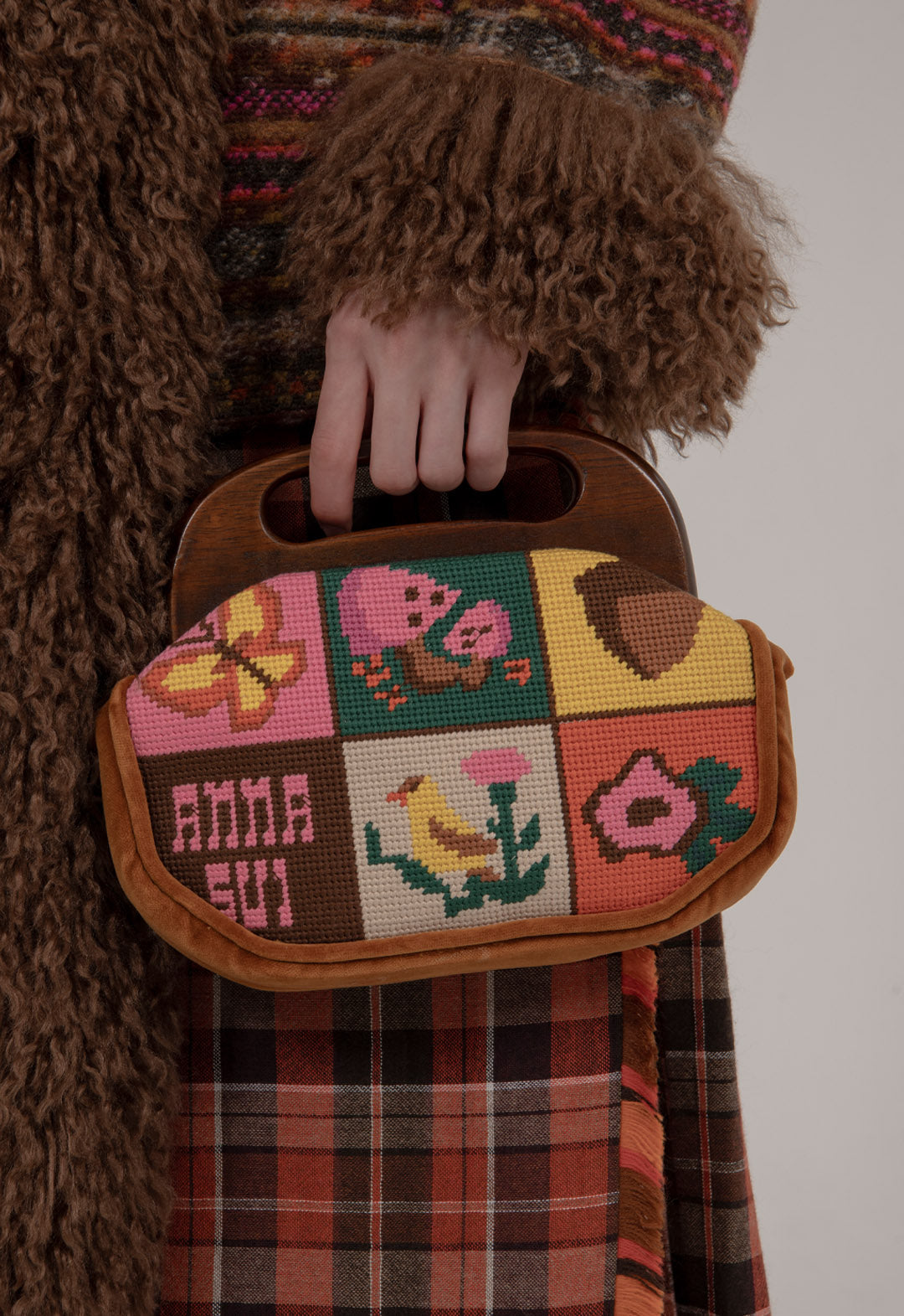 针织和天鹅绒钱包