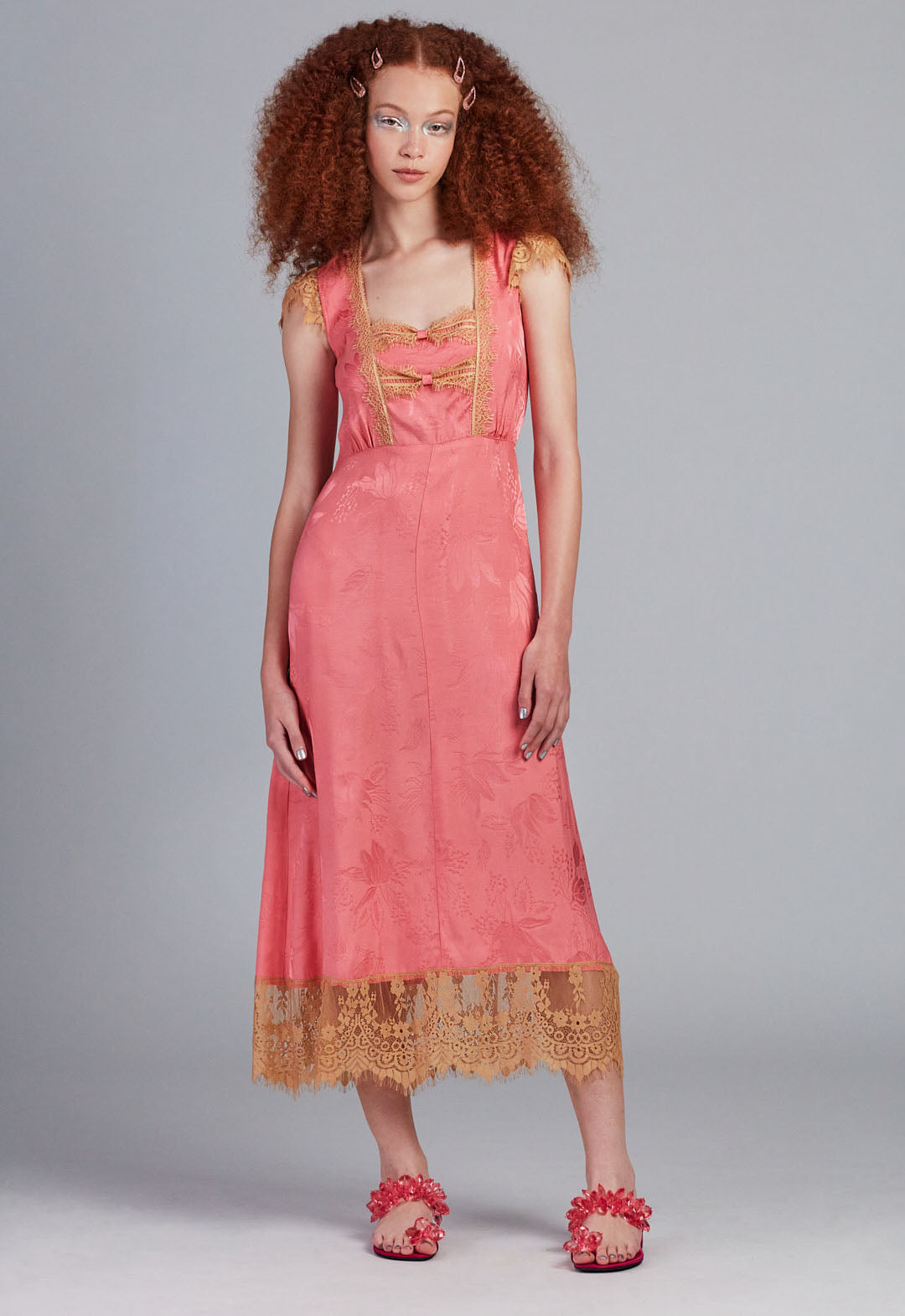 FLORAL JACQUARD DRESS