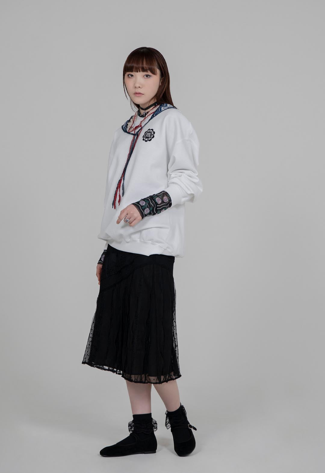 ANNA SUI WINGS CREW NECK SWEATSHIRT