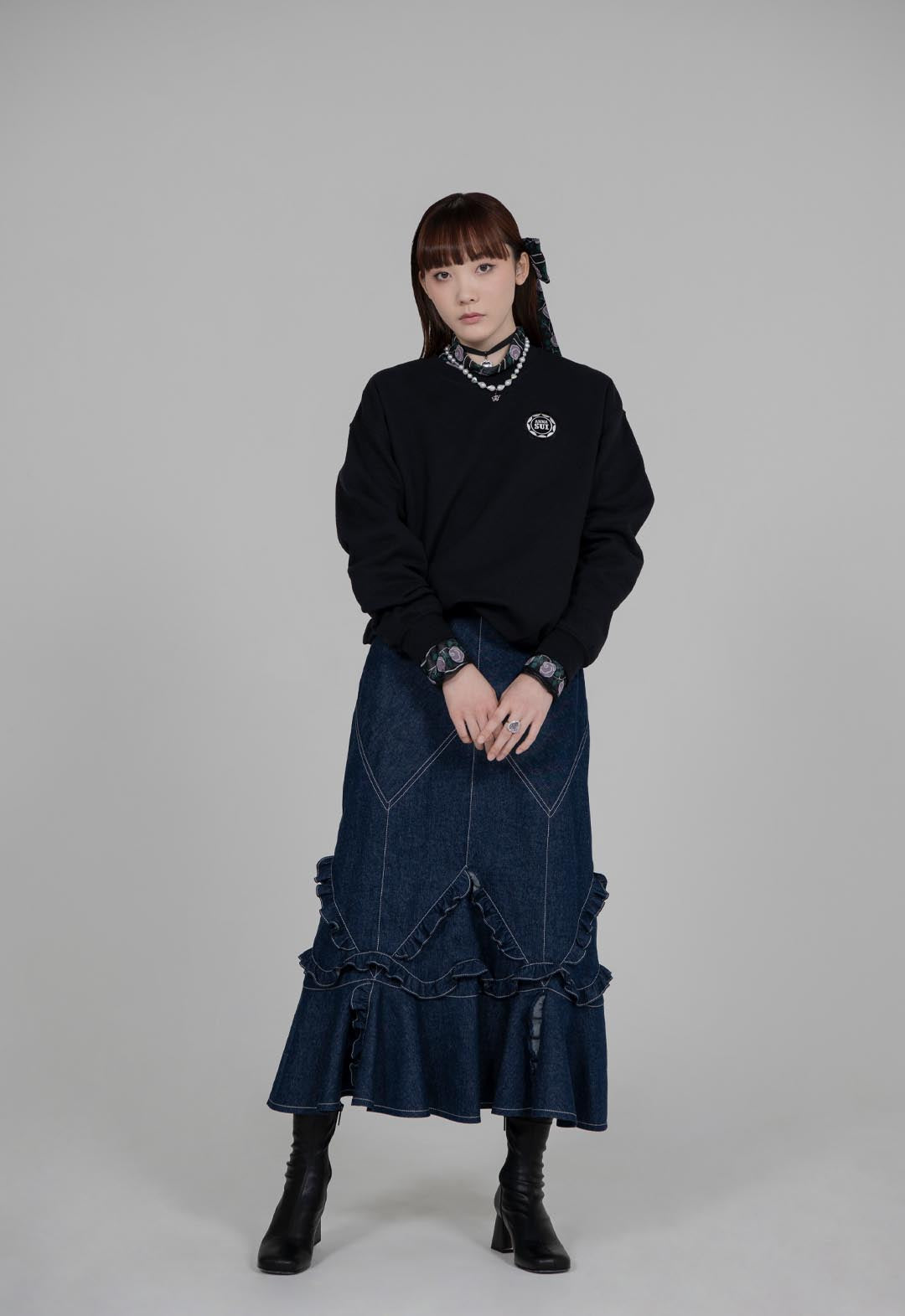 ANNA SUI WINGS CREW NECK SWEATSHIRT