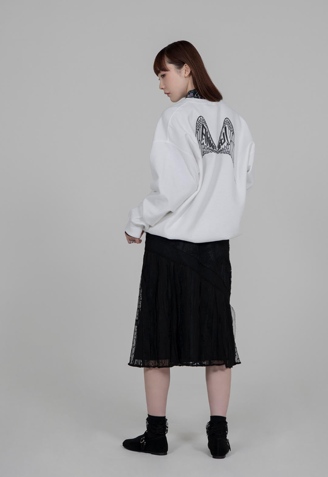 ANNA SUI WINGS CREW NECK SWEATSHIRT