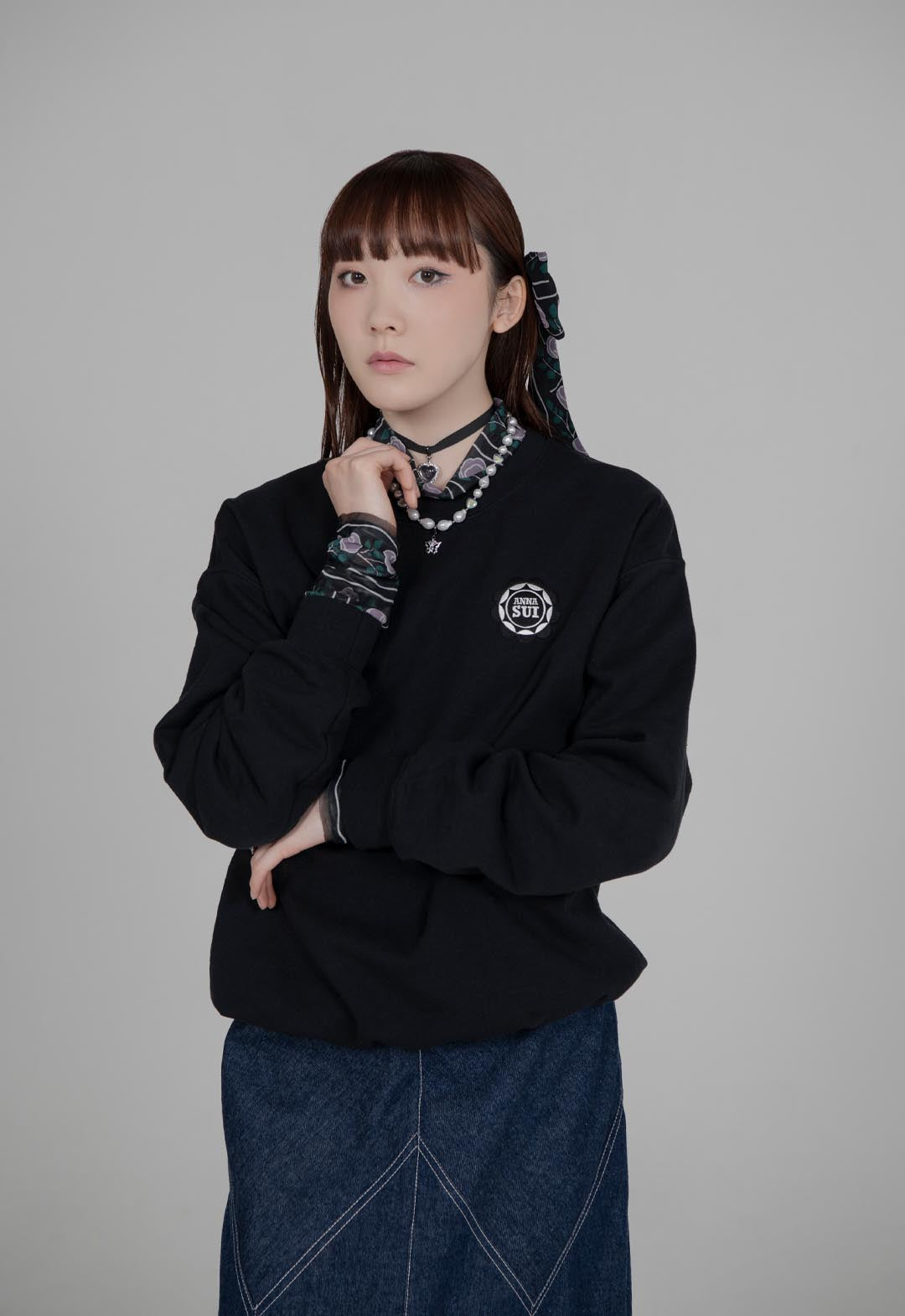 ANNA SUI WINGS CREW NECK SWEATSHIRT