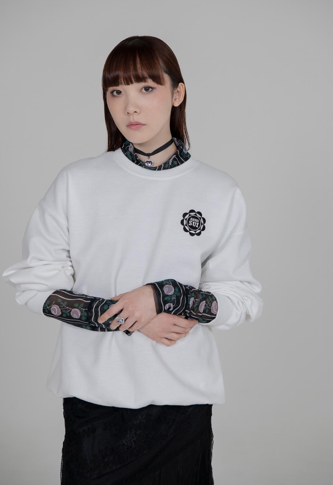 ANNA SUI WINGS CREW NECK SWEATSHIRT