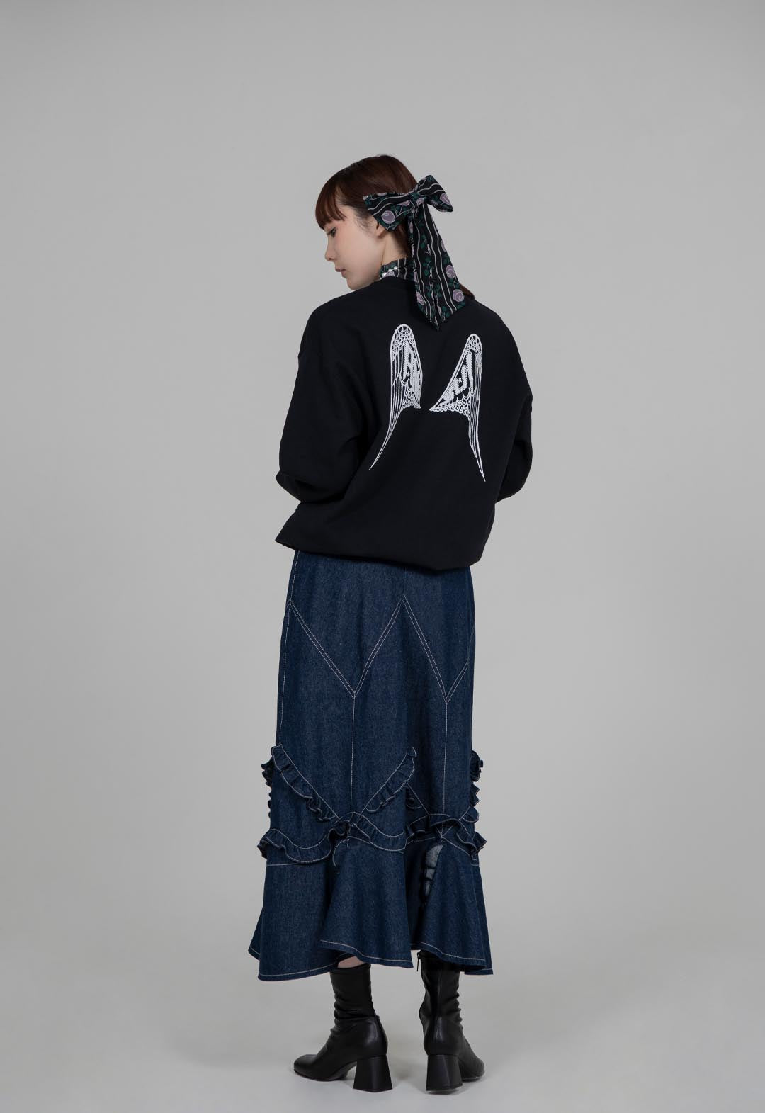 ANNA SUI WINGS CREW NECK SWEATSHIRT