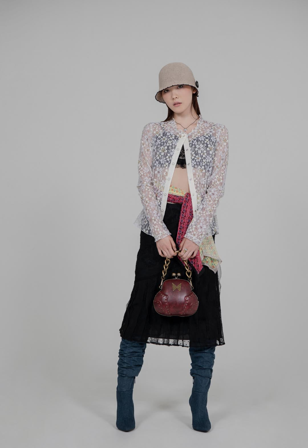 Butterfly Bag (CASSIS RED)