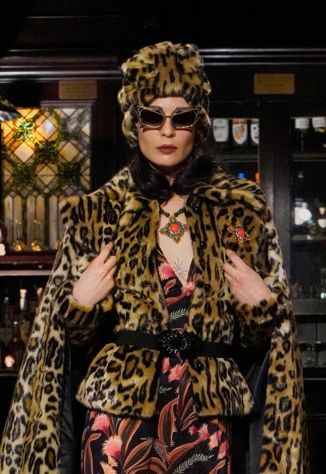 FAUX LEOPARD TURBAN