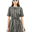 RIBBON ROSES BELTED MINI DRESS