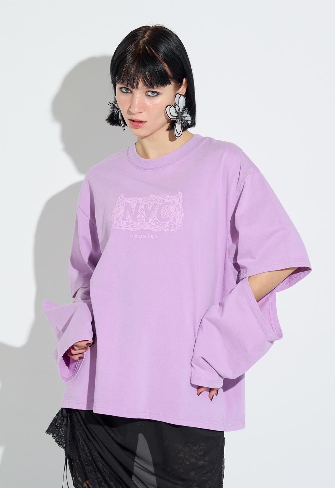 スリーブスラッシュロングTシャツ