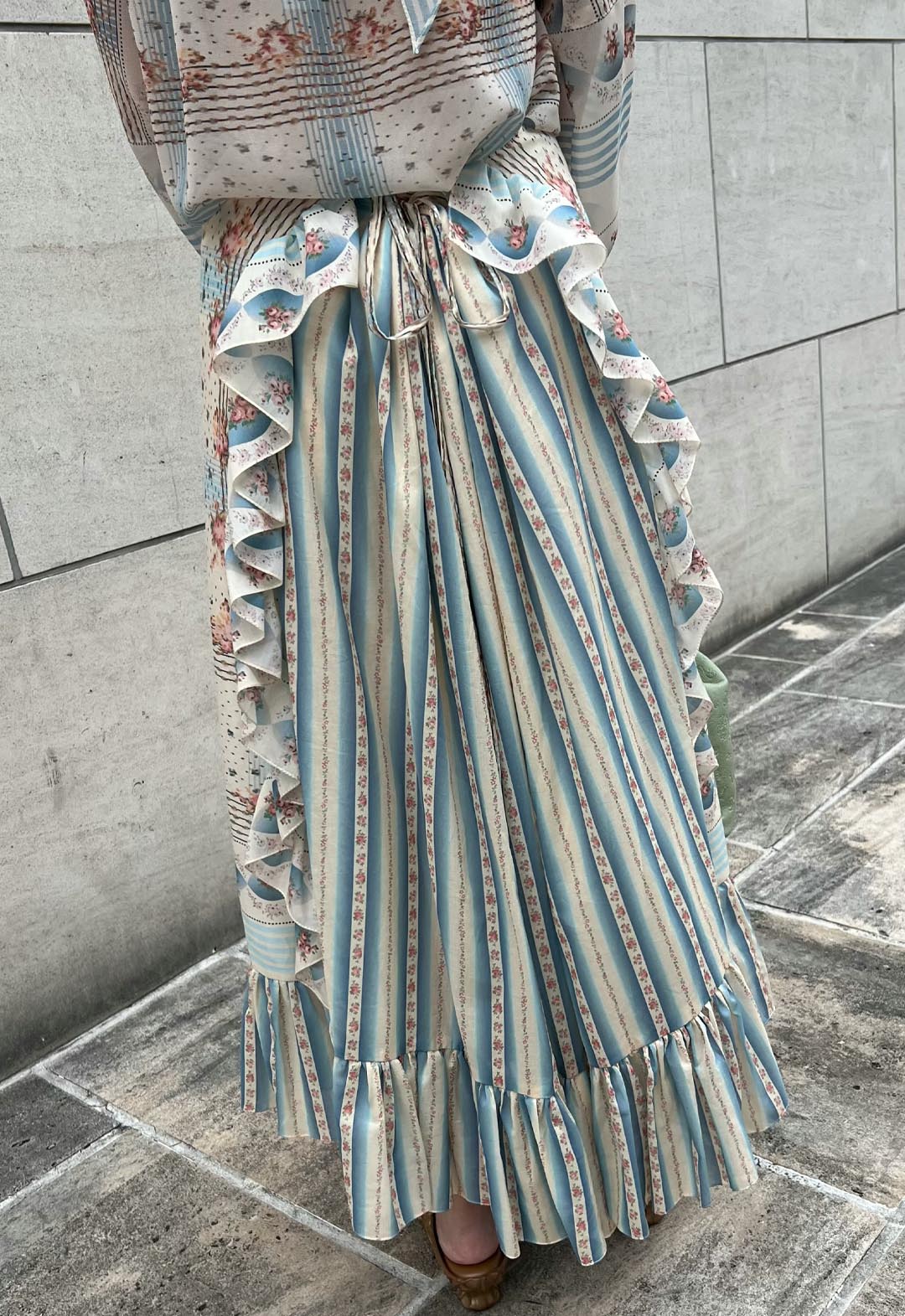 HERITAGE SCARF PRINT COTTON SKIRT