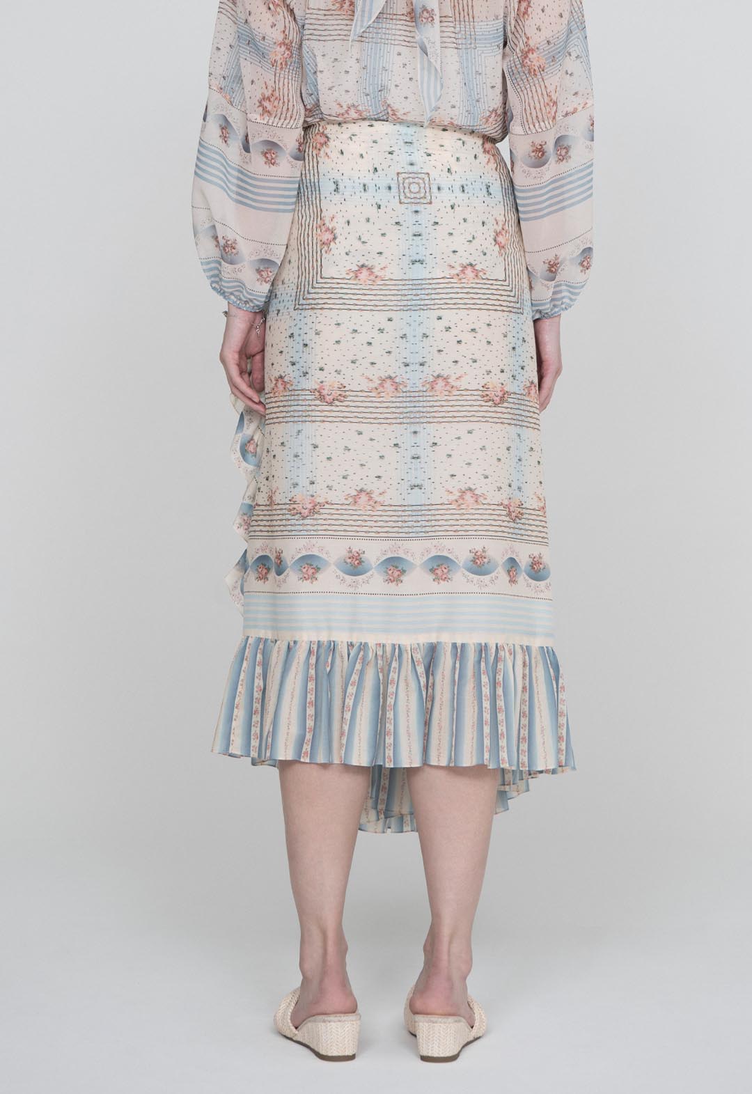 HERITAGE SCARF PRINT COTTON SKIRT