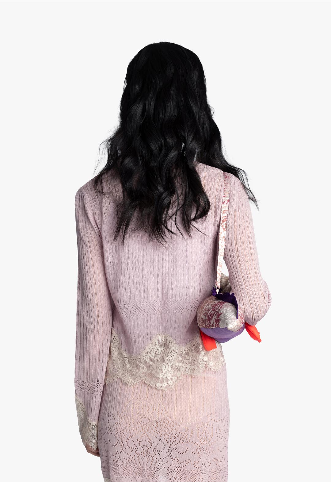 LINGERIE LACE KNIT CARDIGAN