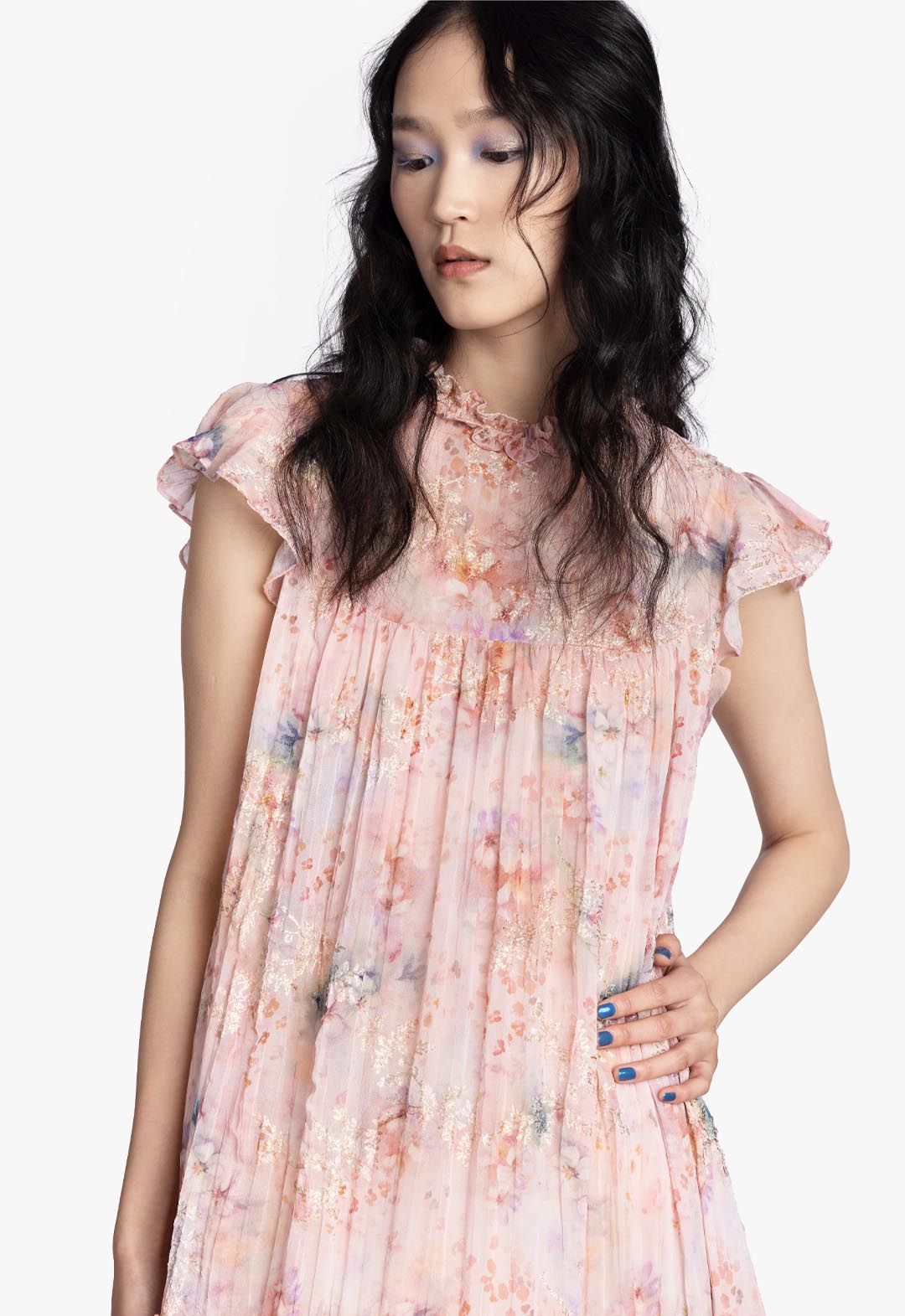 OASIS BLOOMS TIERED MAXI DRESS