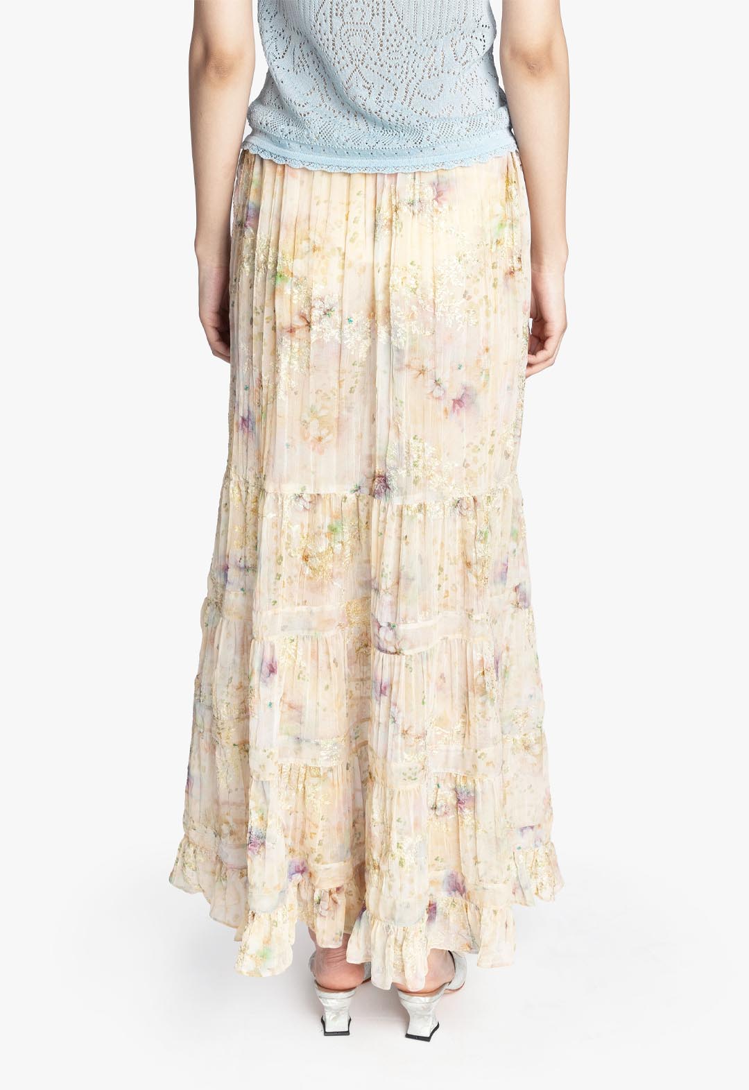 OASIS BLOOMS TIERED SKIRT