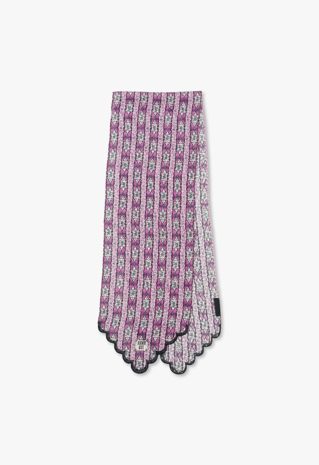Silk rayon petite long scarf