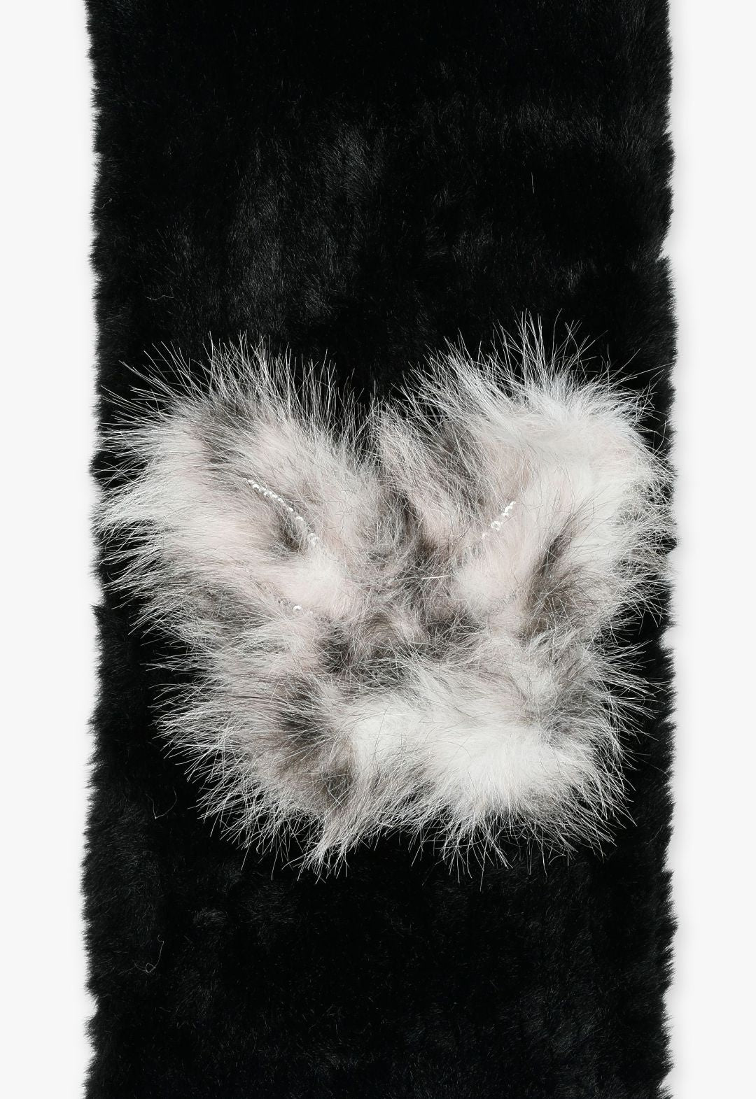 Butterfly motif eco-fur insert scarf