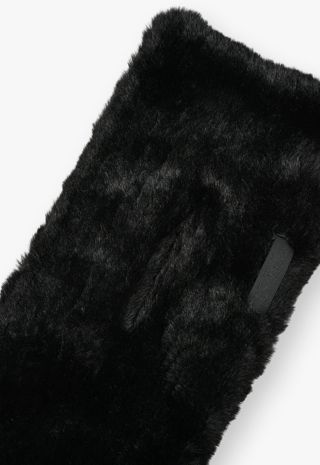 Butterfly motif eco-fur insert scarf