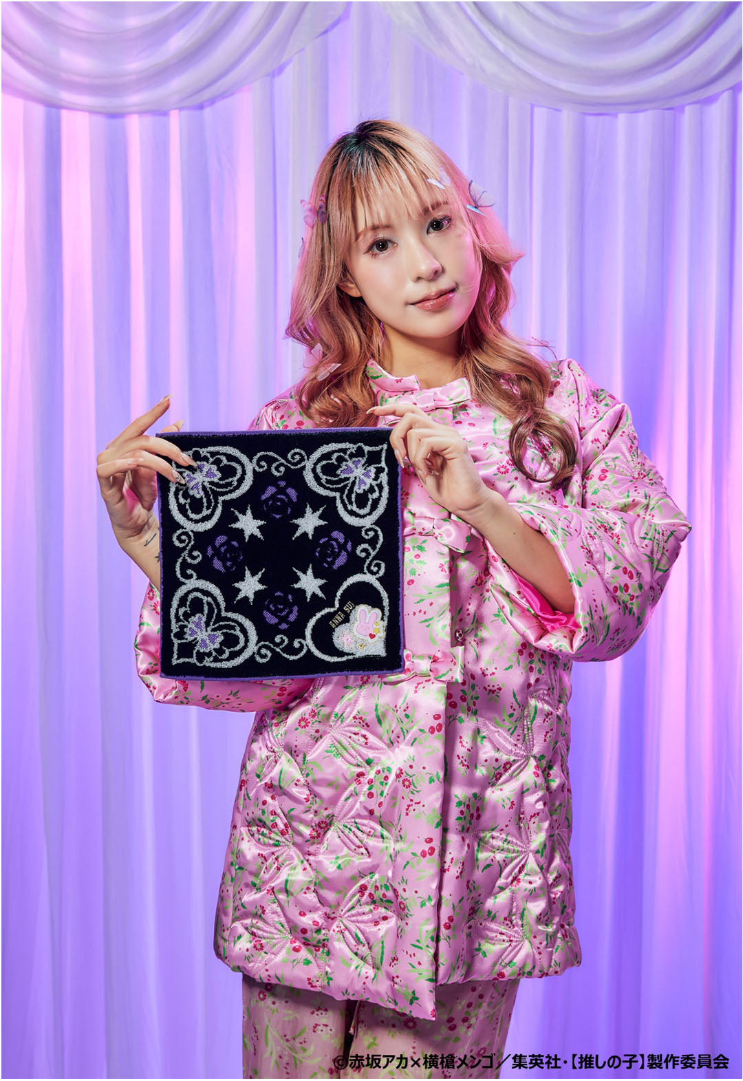 【推しの子】×ANNA SUI タオルハンカチ(ルビー×ウサギ)
