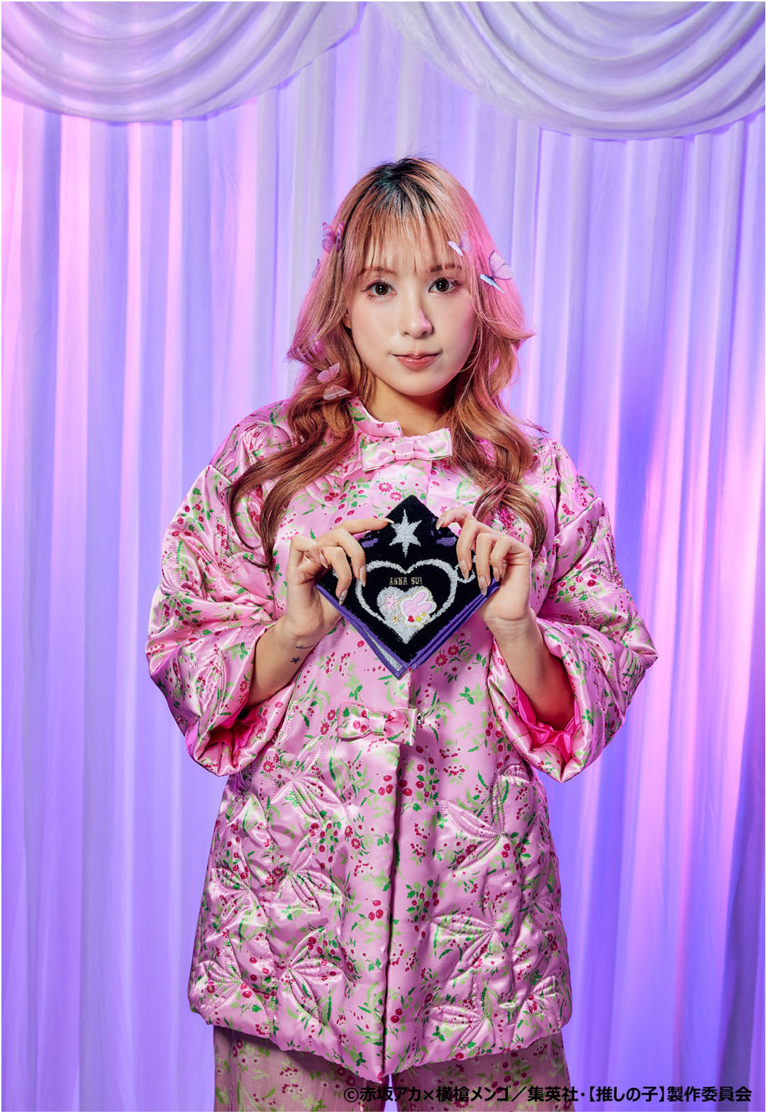 【推しの子】×ANNA SUI タオルハンカチ(ルビー×ウサギ)