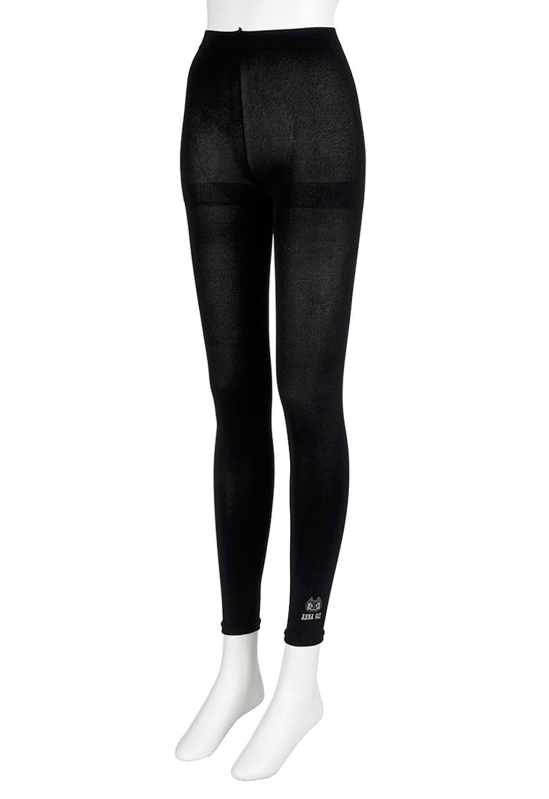 One-point logo embroidered tights