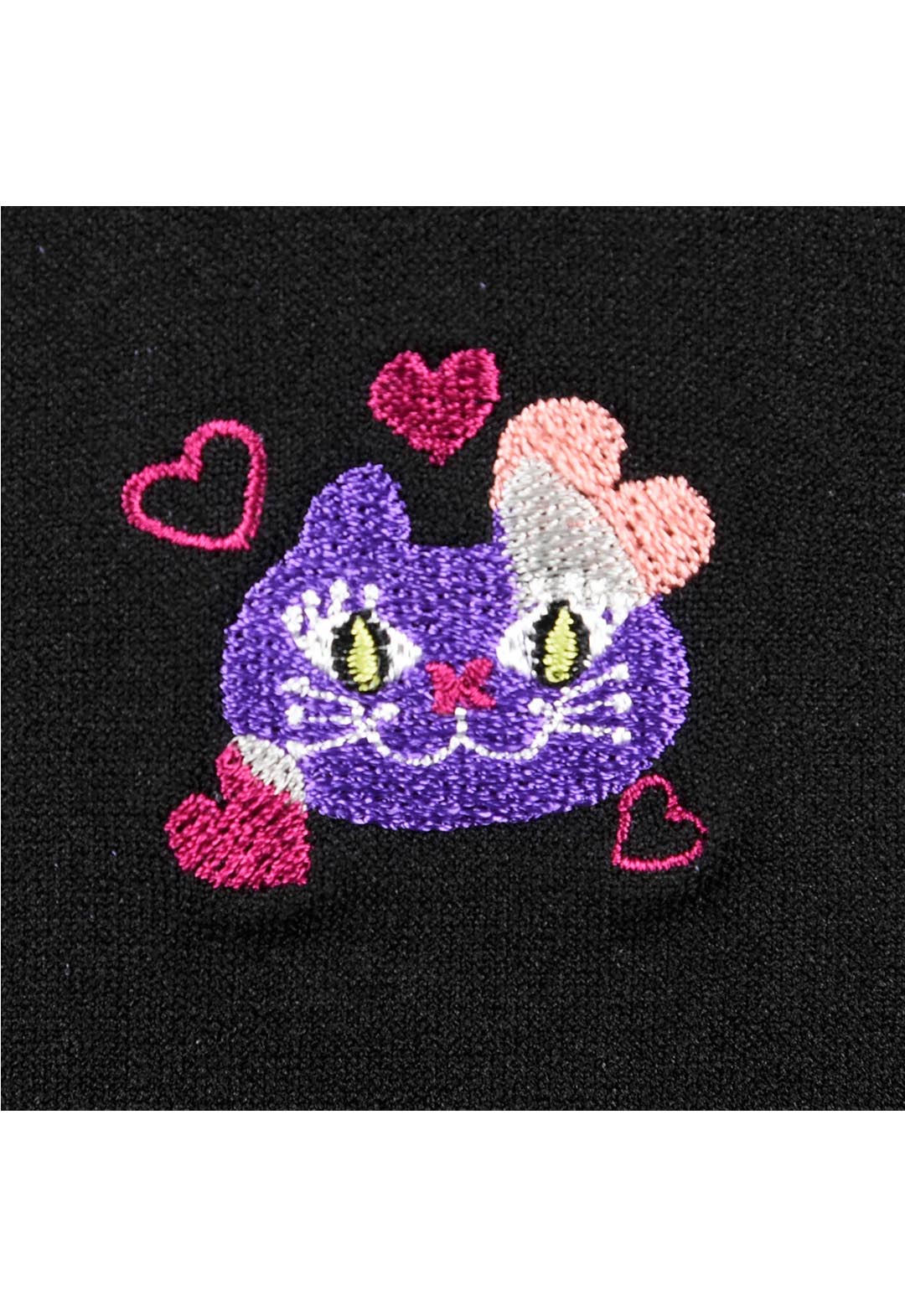 Faux color embroidered leggings