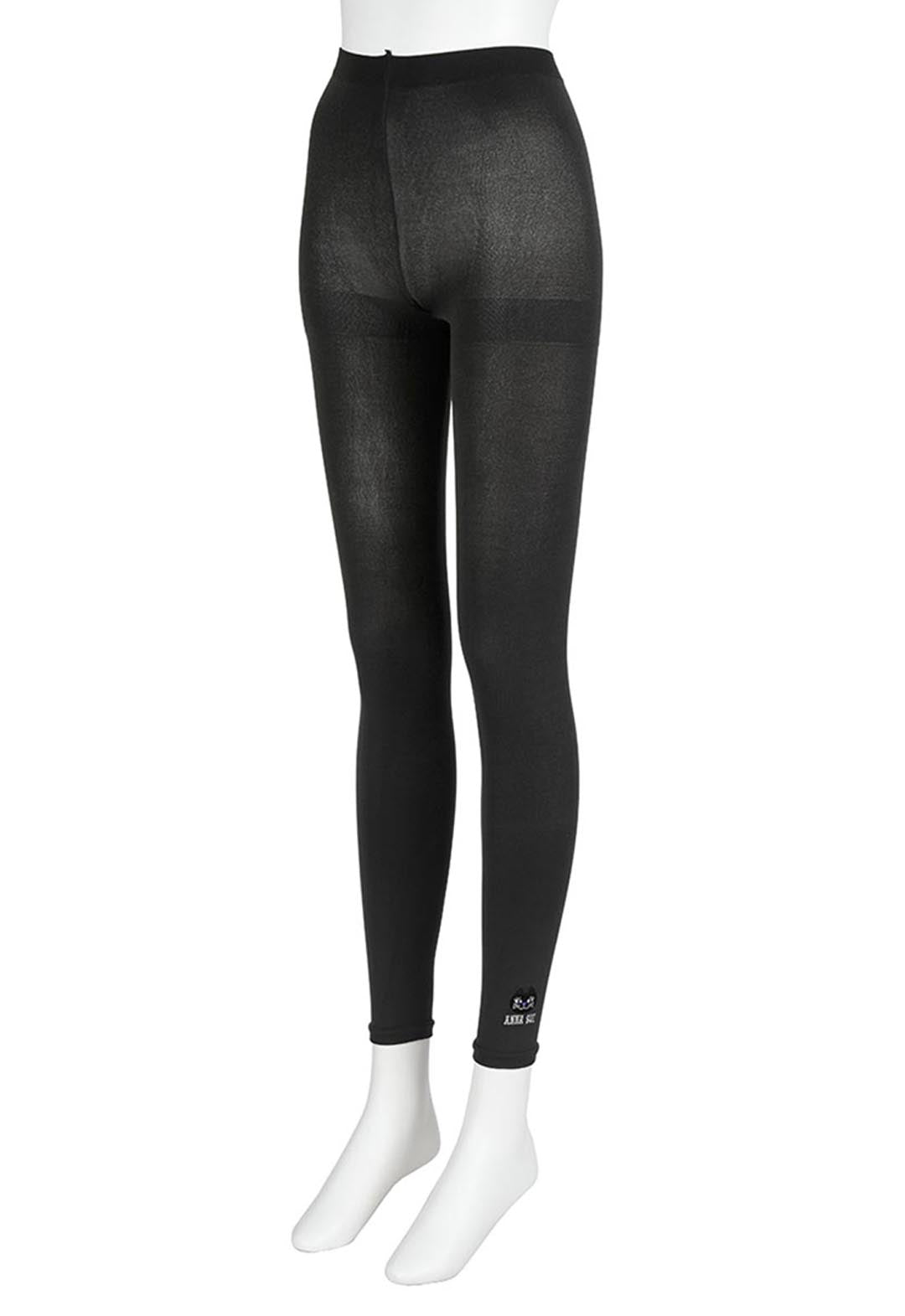 One-point logo embroidered tights