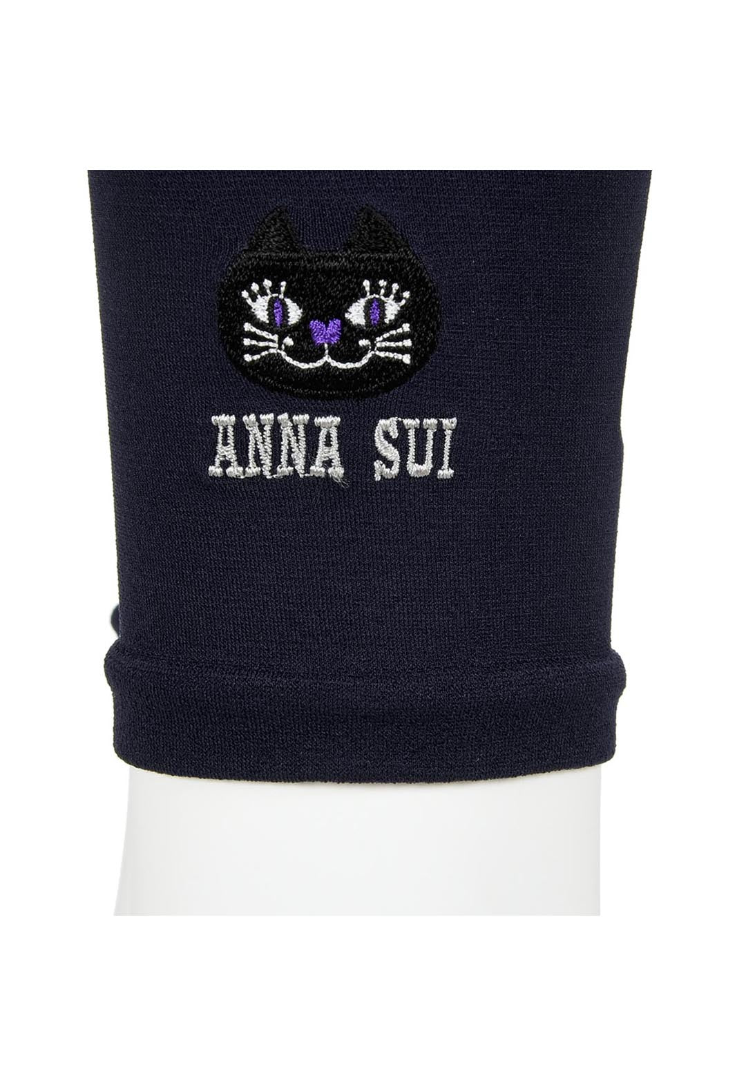 One-point logo embroidered tights