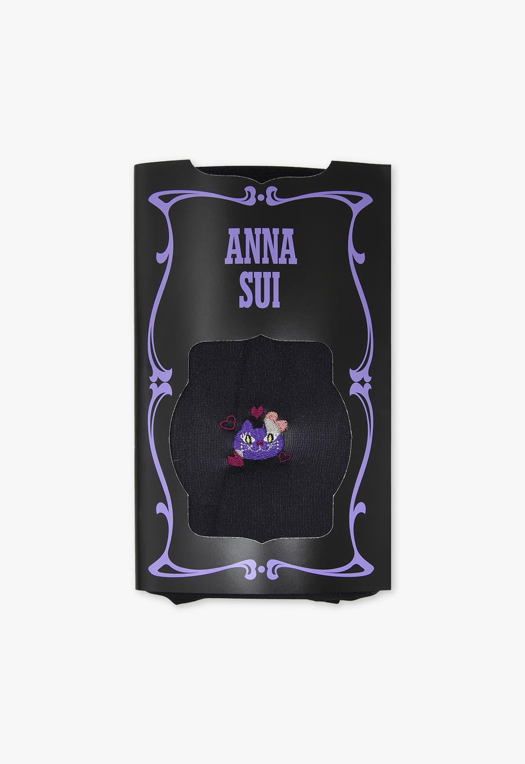 Faux color embroidered tights