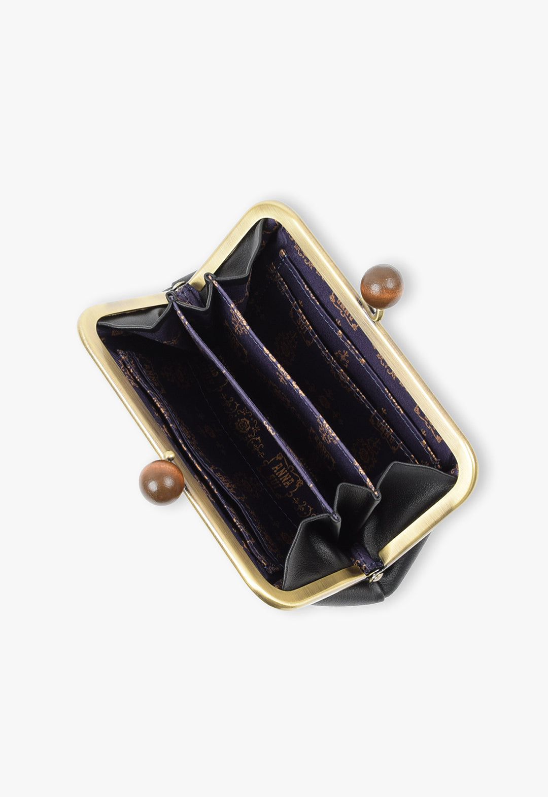 限定商品:ブルーム 口金ミニ財布【クロパープル】